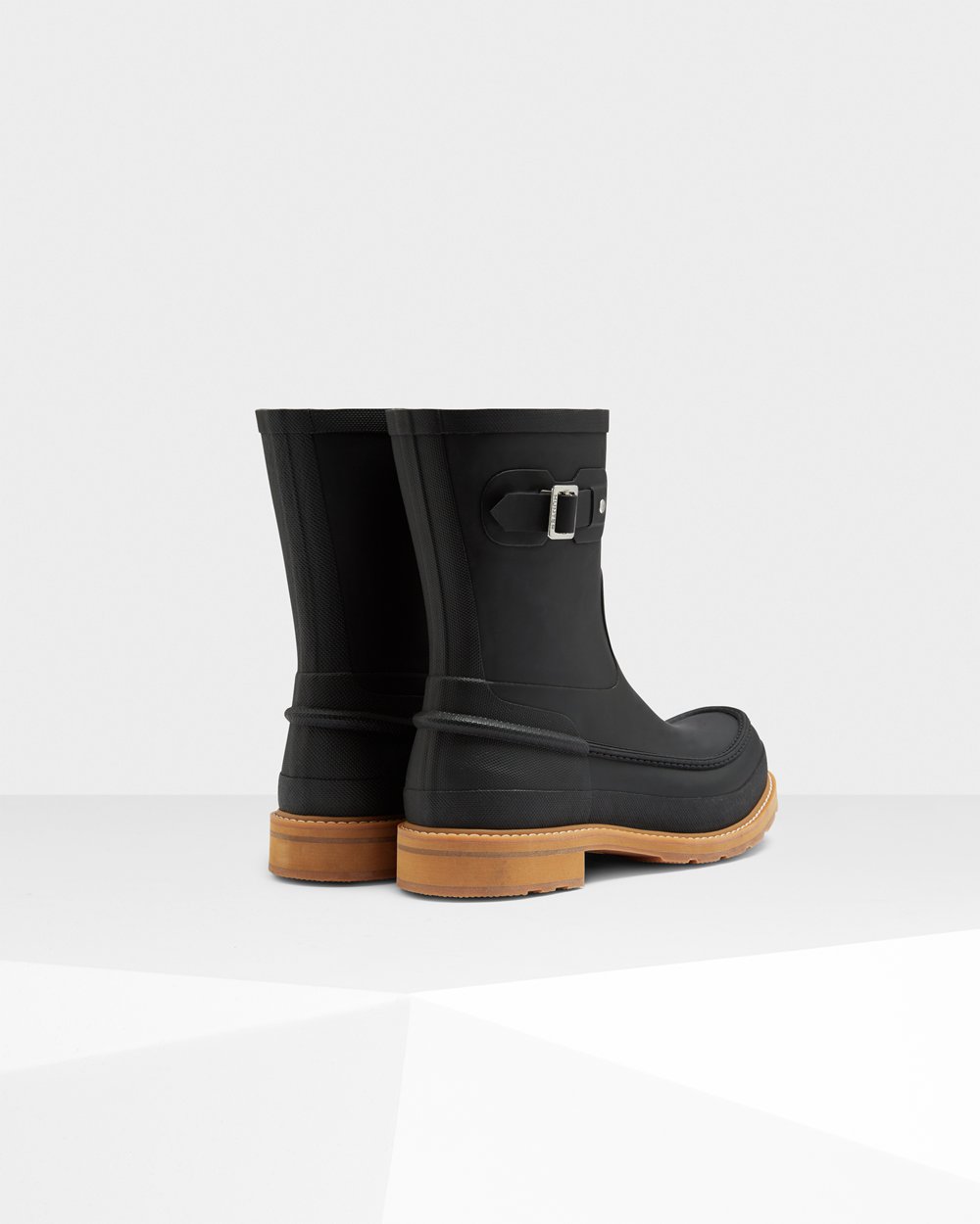 Botas de Lluvia Cortas Hunter Hombre - Original Moc Toe - Negros - ZPYSBGE-62